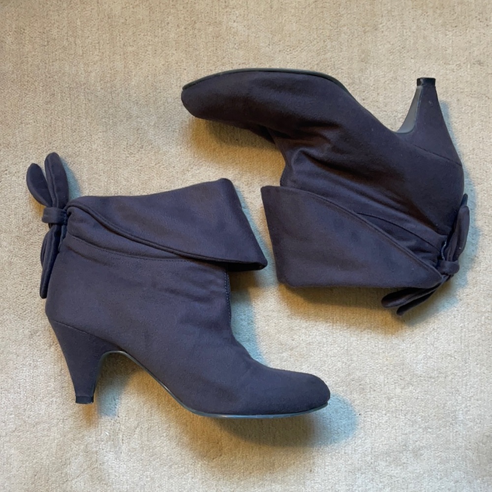 Grey Suede Booties